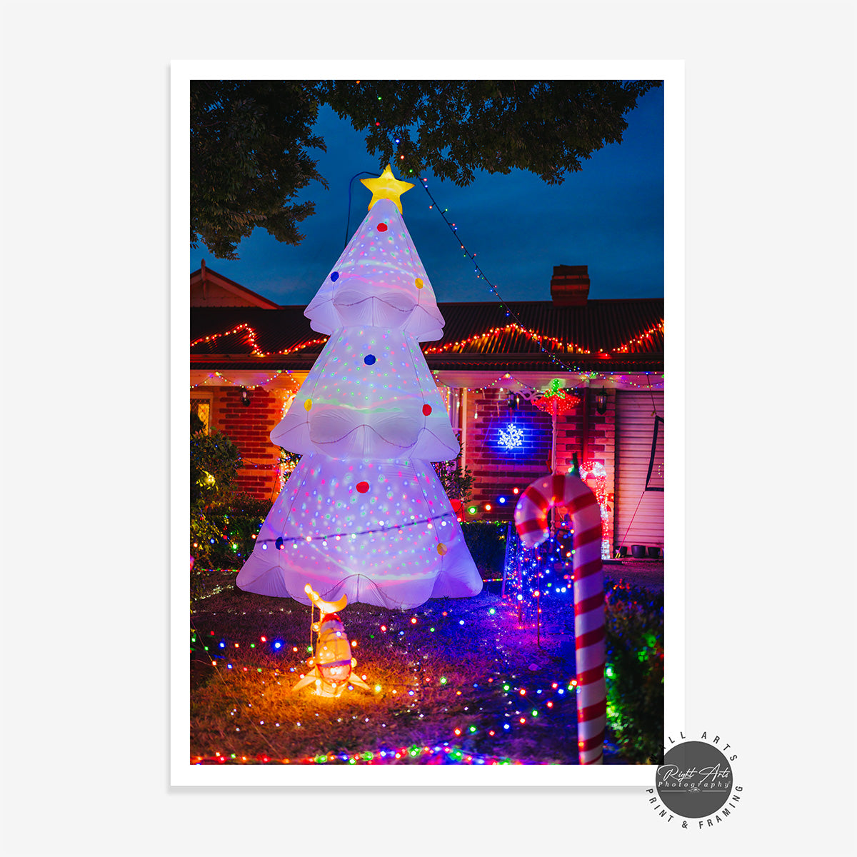 CHRISTMAS INFLATABLE TREE WHITE